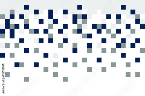 Fading pixel pattern background.Gray white and blue pixel background. Vector illustration.