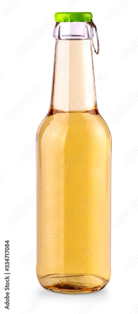 lemon soda bottle with colored lid isolated on white background lemon soda bottle with colored lid isolated on white background