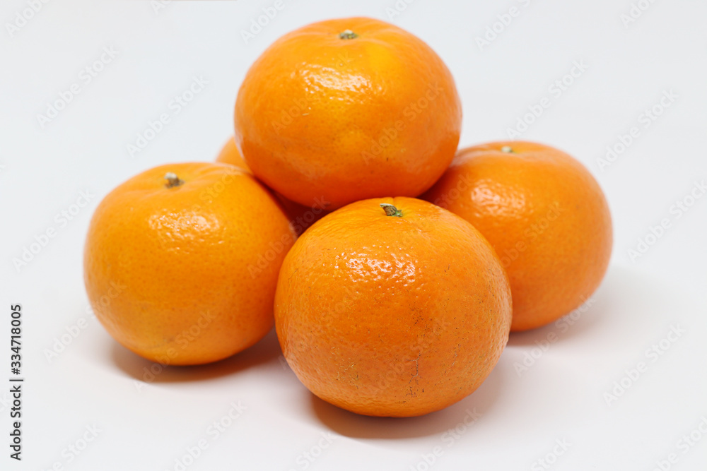 Mandarin orange isolated on white background with copy space Mandarin orange isolated on white background with copy space