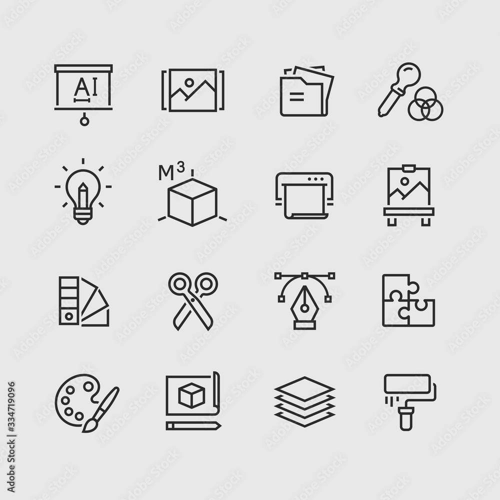Web and graphic design icons