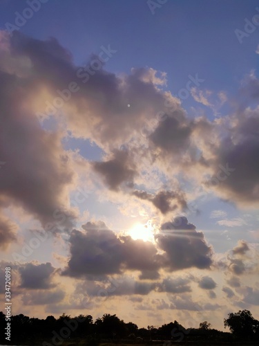 dramatic sky with clouds