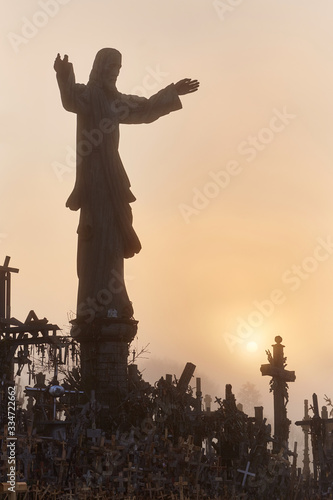 Hill of Crosses (Kryziu kalnas), a famous site of pilgrimage in northern Lithuania.
