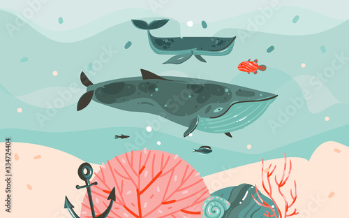 Photography Hand drawn vector abstract cartoon summer time graphic illustrations template ba