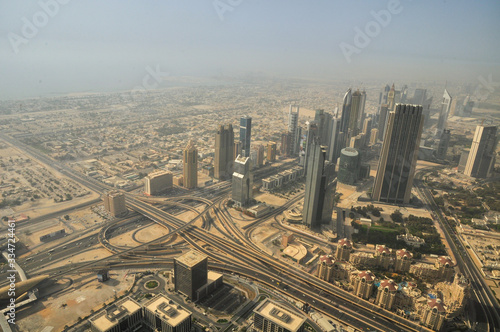 Aerial view of Dubai, United Arab Emirates, Middle East.