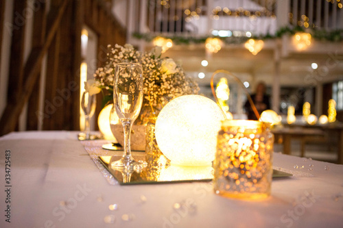golden wedding candles