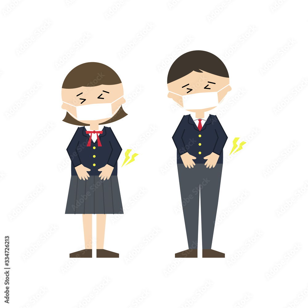 学生 腹痛 男女 学生 腹痛 男女