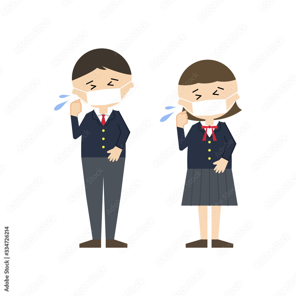 学生 咳 男女 学生 咳 男女
