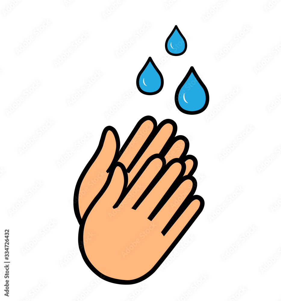 Healthy washing hands medical surgery personal hygiene hands under water vector illustration Healthy washing hands medical surgery personal hygiene hands under water vector illustration