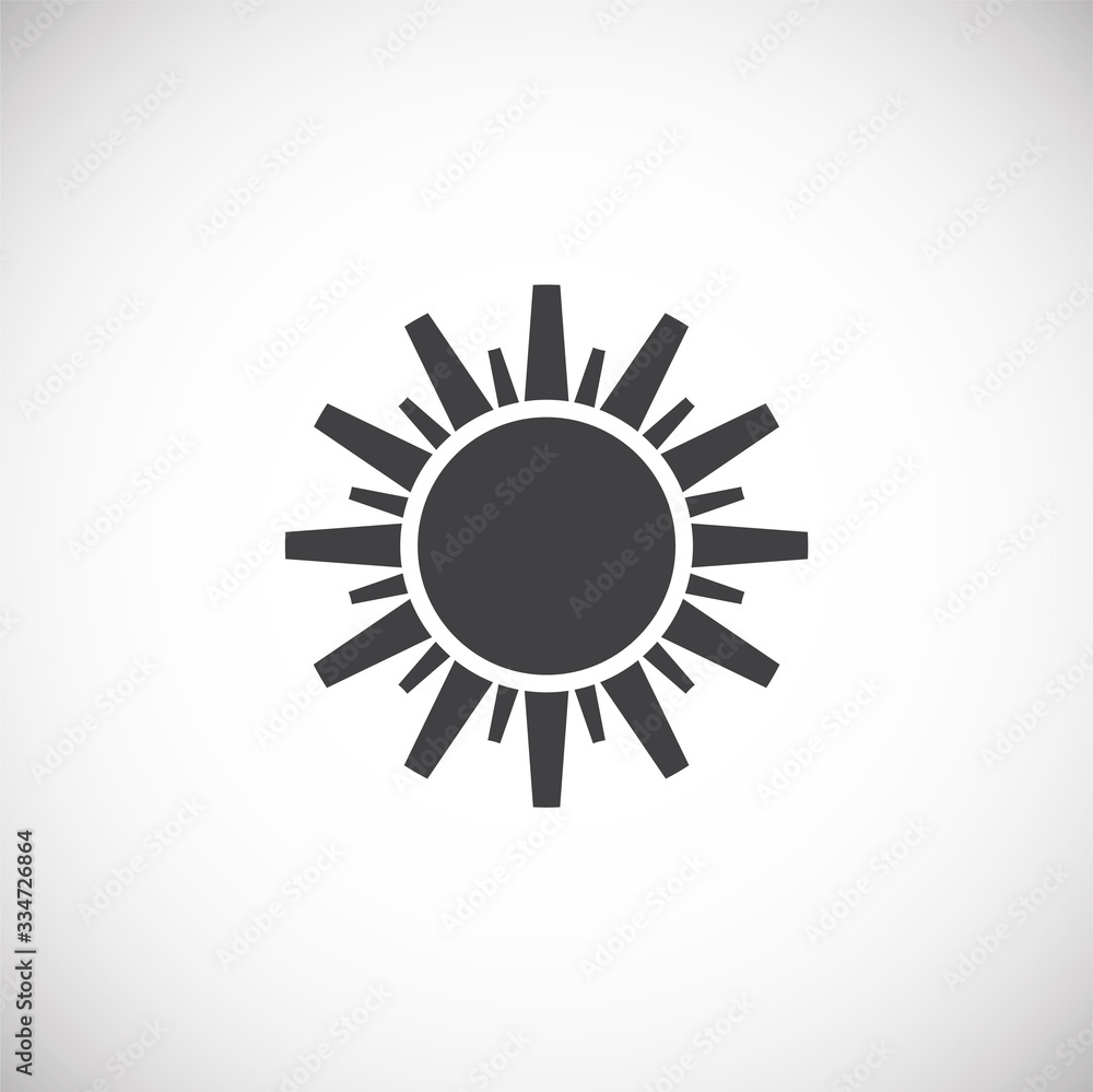 Sun related icon on background for graphic and web design. Creative illustration concept symbol for web or mobile app