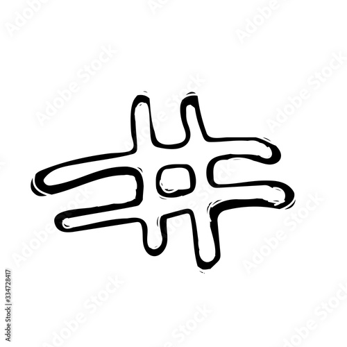 Hashtag sign icon Vector illustration on white bacground