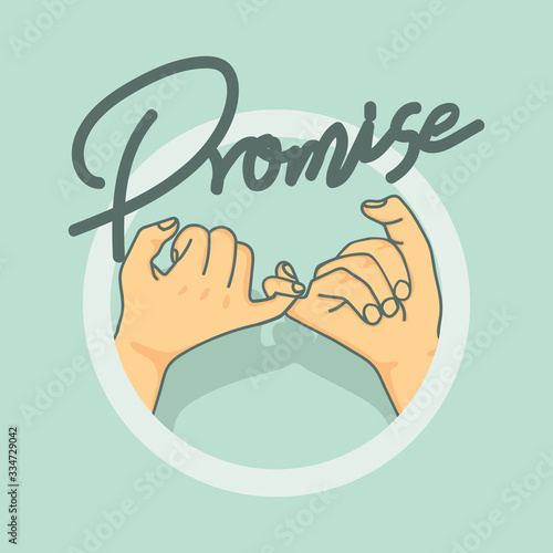 hand Pinky promise isolate background concept