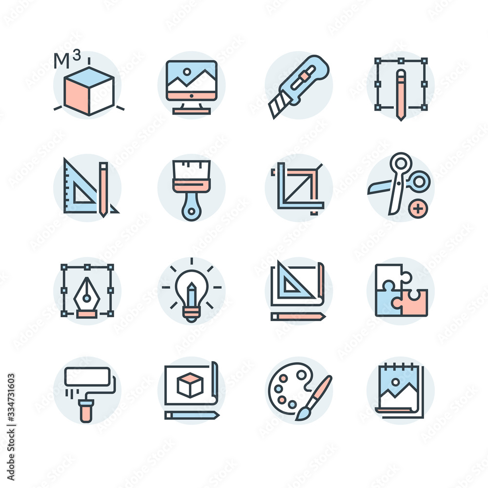 Web and graphic design icons Web and graphic design icons