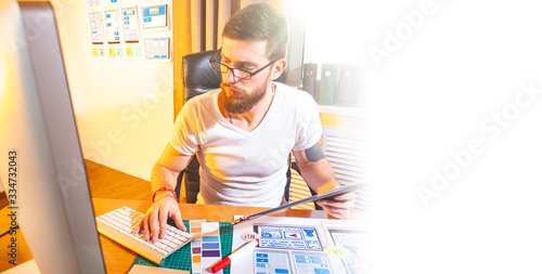 UX design. Man in a design ...