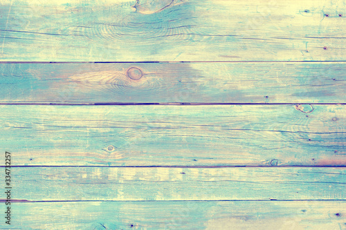 Wallpaper Mural Old beach wood background - vintage blue color wooden plank Torontodigital.ca