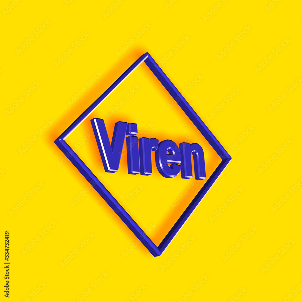 Viren - Wort bzw. Text als 3D Illustration, 3D Rendering Viren - Wort bzw. Text als 3D Illustration, 3D Rendering