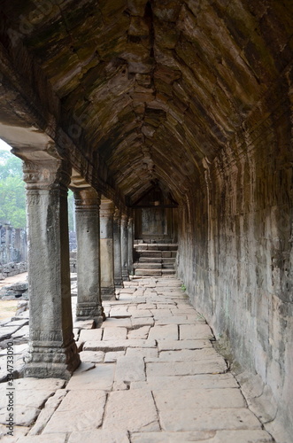 The corridor of the Angkor Wat Temple