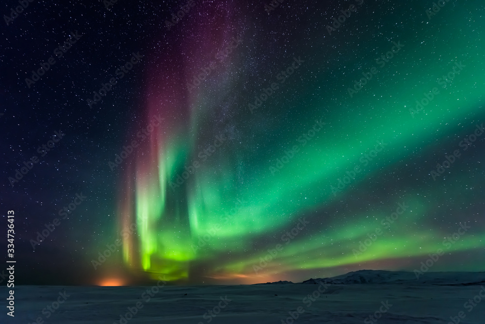 Fényképezés Northern lights aurora borealis - az Europosters.hu