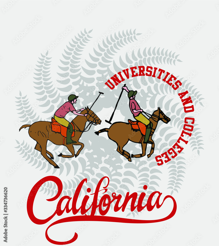 Fototapeta premium Polo sports team graphic design vector art