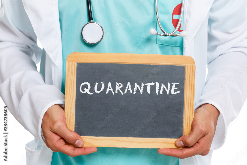 Quarantine isolation Coronavirus corona virus outbreak disease doctor ill illness health slate Quarantine isolation Coronavirus corona virus outbreak disease doctor ill illness health slate