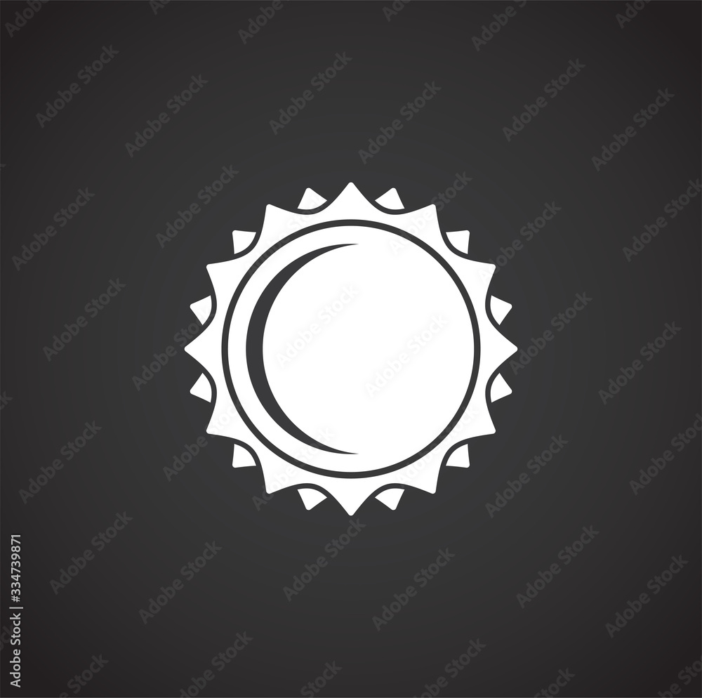 Sun related icon on background for graphic and web design. Creative illustration concept symbol for web or mobile app