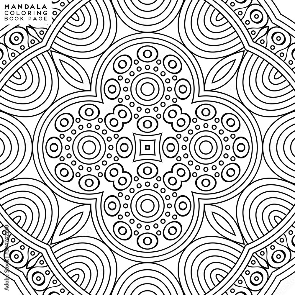 Flower Mandala. Coloringbook page template Flower Mandala. Coloringbook page template