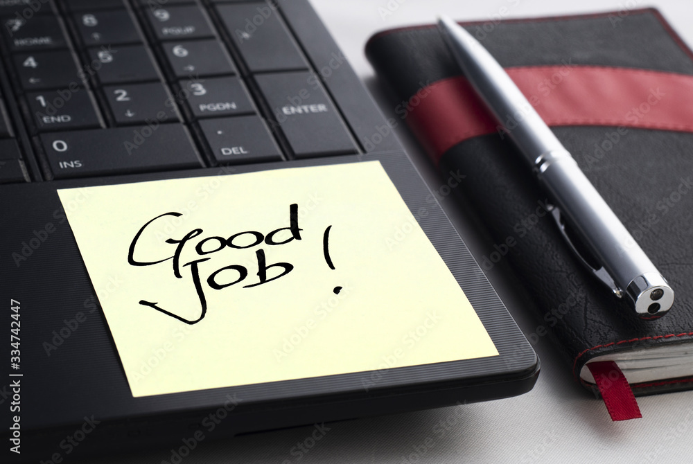 Good job post it on computer Good job post it on computer