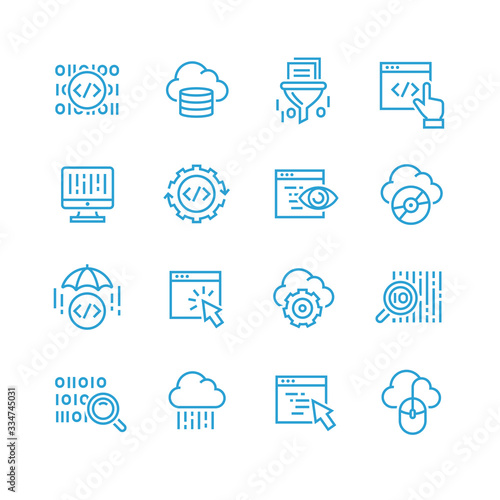 icons set of search engine optimisation