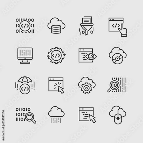 icons set of search engine optimisation