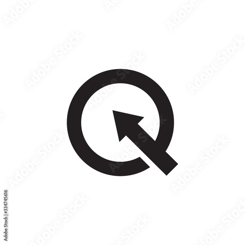 Q letter initial icon logo design