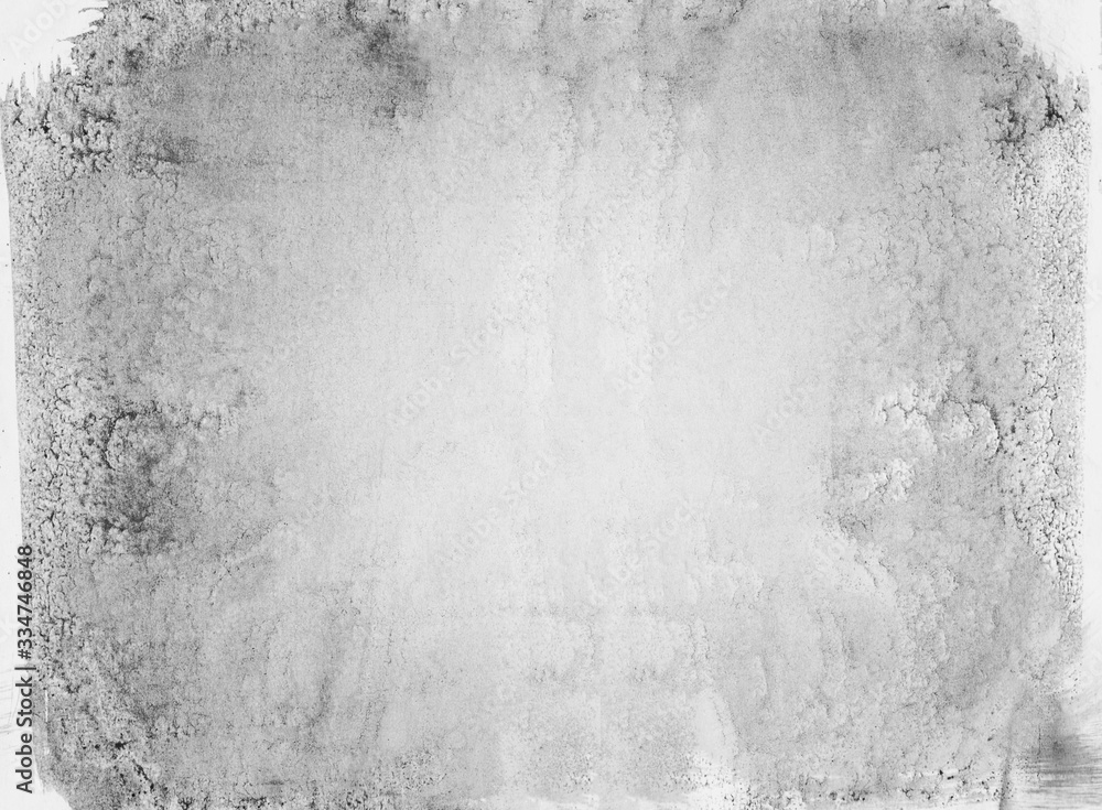 Fototapeta premium Black acrylic and watercolor handmade texture, album page, paper, de-focused