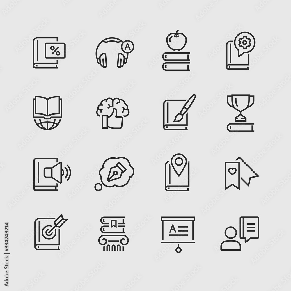 Vector illustration of education icons set Vector illustration of education icons set