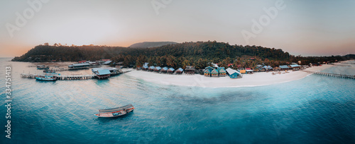 Sok San Village, Koh Rong, Cambodia from above drone