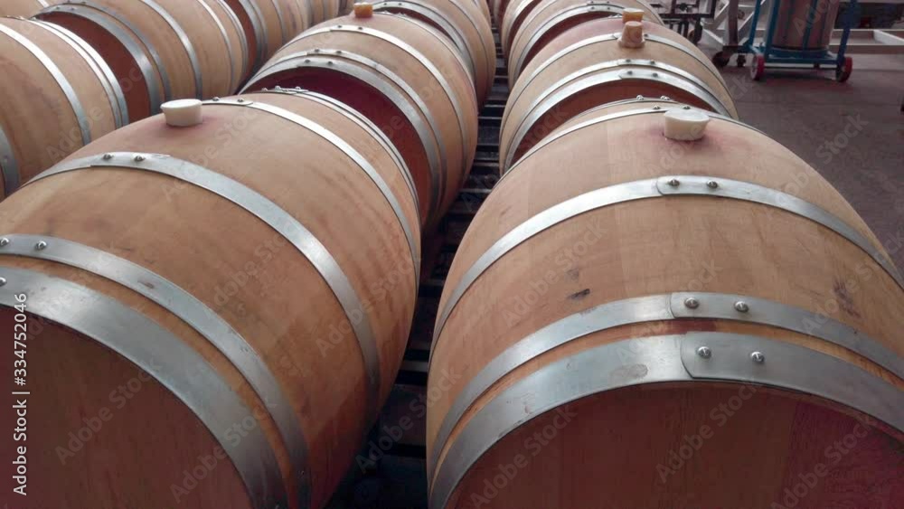 Wine barrels ready for filling Wine barrels ready for filling
