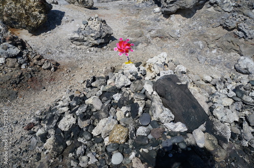 Wallpaper Mural It is a photograph of Bodaiji Temple on Mt. Osore in Japan.  This is A Soto Sect on Mt. Osore in Mutsu City, Aomori Prefecture. Torontodigital.ca