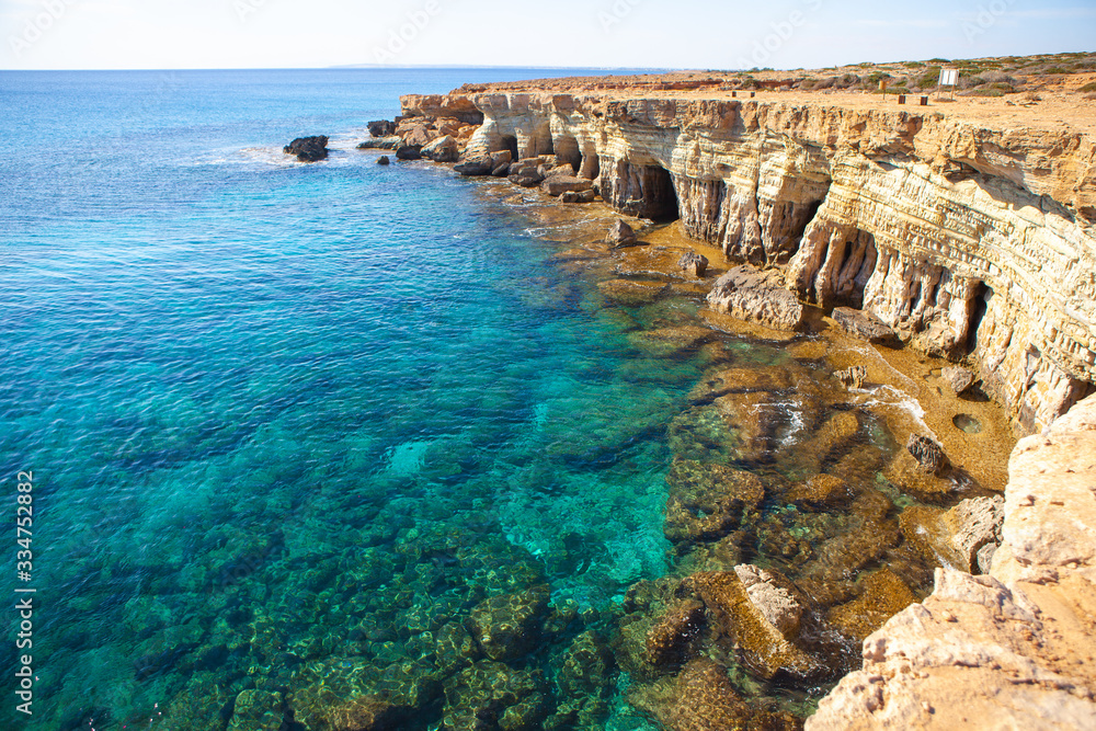Coast of the sea in Cyprus
