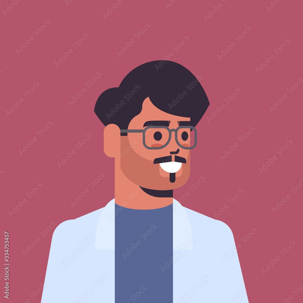 Φωτογραφία beautiful indian man wearing glasses looking in camera smiling male cartoon char