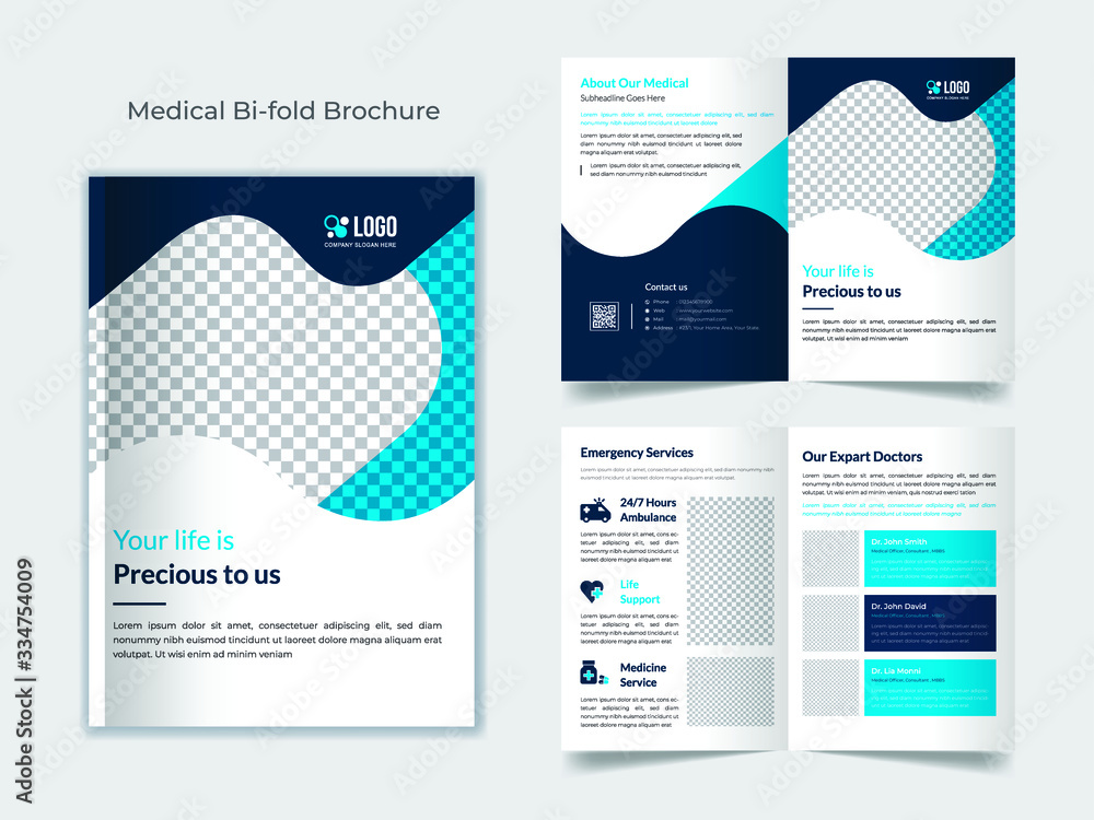 Obraz premium Health care or medical brochure template