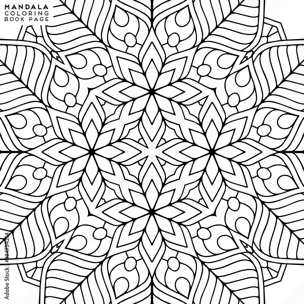Flower Mandala. Coloringbook page template Flower Mandala. Coloringbook page template
