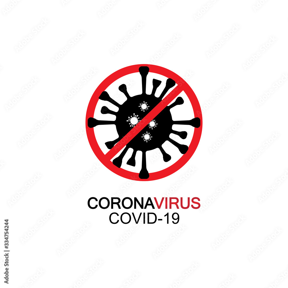 virus,coronavirus, Bacteria, Germs and Microbe isolated on white background. Vector Icon Illustration
