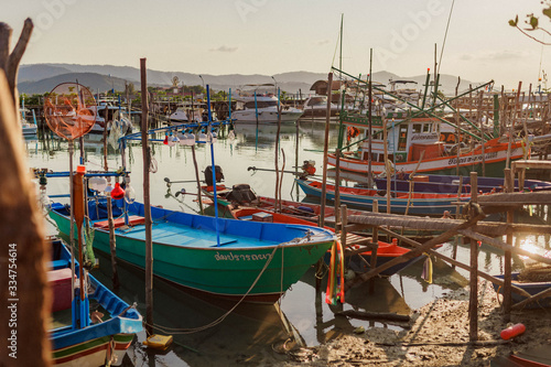 fishing boats in harbor