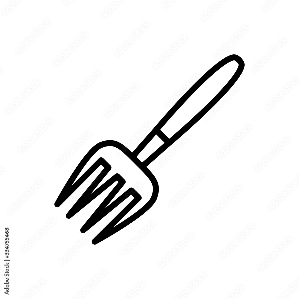 pitchfork icon line style, editable stroke pitchfork icon line style, editable stroke