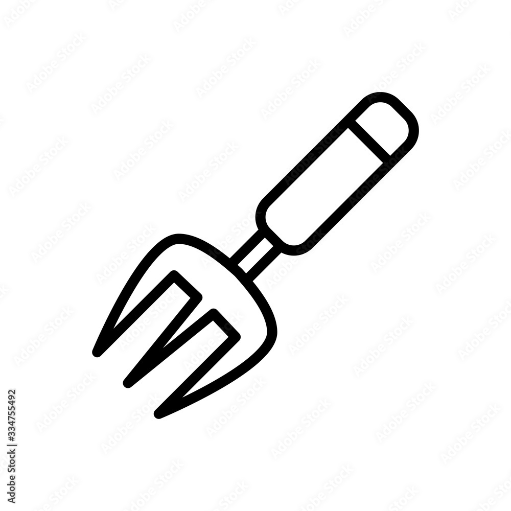 pitchfork icon line style, editable stroke pitchfork icon line style, editable stroke