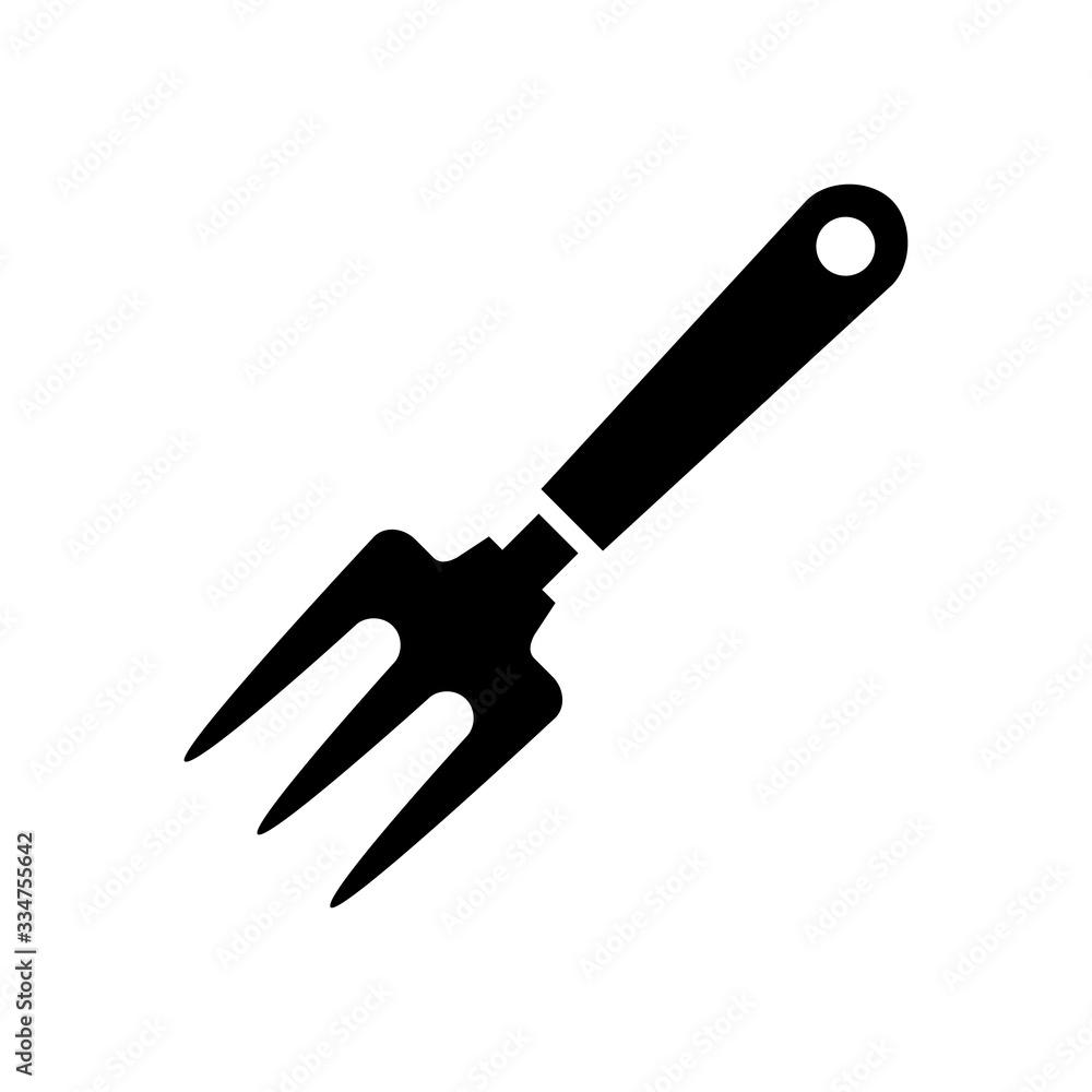 Garden fork icon solid style Garden fork icon solid style