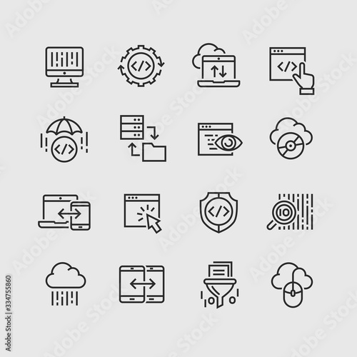 icons set of search engine optimisation