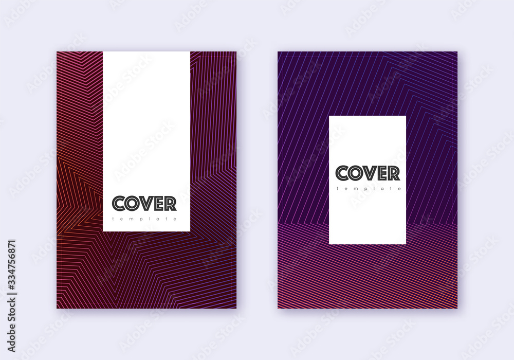 Hipster cover design template set. Violet abstract Hipster cover design template set. Violet abstract