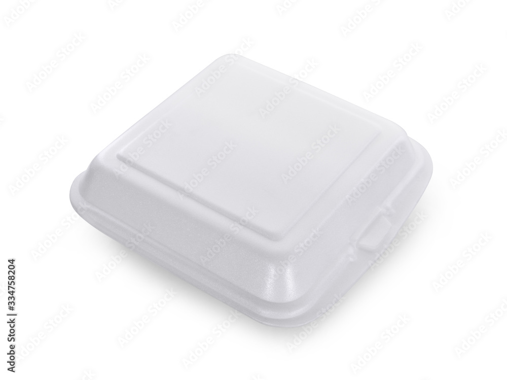 Foam box isolated on white background Foam box isolated on white background