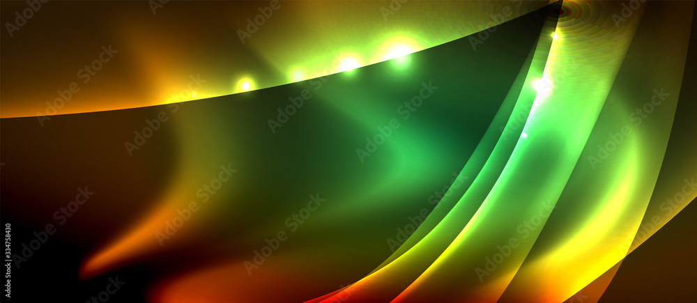 Abstract background. Shiny design neon waves with light effects, techno trendy design. Vector Illustration For Wallpaper, Banner, Background, Card, Book Illustration, landing page Abstract background. Shiny design neon waves with light effects, techno trendy design. Vector Illustration For Wallpaper, Banner, Background, Card, Book Illustration, landing page