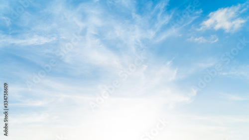 Sky blue background. Natural background bright,Thailand-Malaysia border