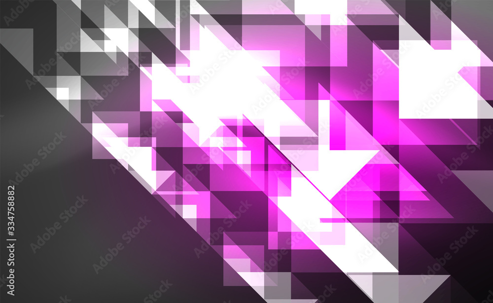 Abstract background, mosaic triangle pattern with transparent effects on glowing neon shiny backdrop. Vector Illustration For Wallpaper, Banner, Background, Card, Book Illustration, landing page Abstract background, mosaic triangle pattern with transparent effects on glowing neon shiny backdrop. Vector Illustration For Wallpaper, Banner, Background, Card, Book Illustration, landing page