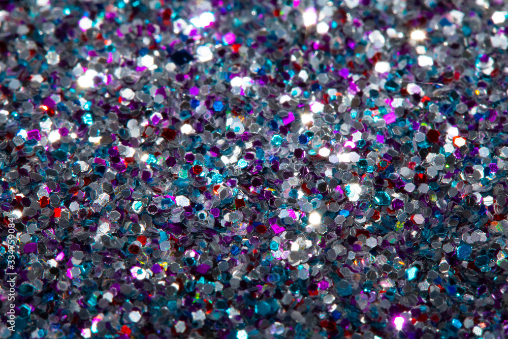 Glitter Blackground Close Up in Multicolour